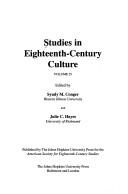 Cover of: Studies in Eighteenth-Century Culture by Syndy M. Conger
