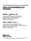 Cover of: Quick Psychopharmacology Reference | Michelle T. Laraia