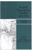 Cover of: English Manuscript Studies 1100-1700 by 