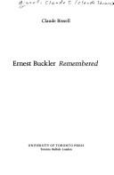 Cover of: Ernest Buckler remembered