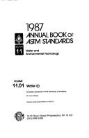 Cover of: Annual Book of Astm Standards, 1987 by American Society for Testing and Materials