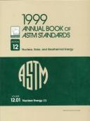 Cover of: Nuclear Energy (I) (Annual Book of a S T M Standards Volume 1201) by 