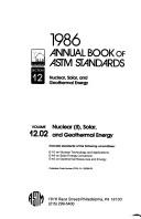 Annual Book of Astm Standards, 1986 by American Society for Testing and Materials