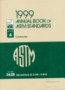 Cover of: Soil and Rock (I): D420-D4914 (Annual Book of a S T M Standards Volume 0408) by 