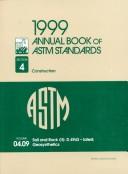 Cover of: Soil and Rock (Ii): D 4943 - Latest; Geosynthetics (Annual Book of a S T M Standards Volume 0409) by 