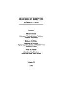 Cover of: Progress in Behavior Modification (Progress in Behavior Modification Series)