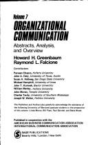 Cover of: Organizational Communication: Abstracts, Analysis and Overview, Vol. 7
