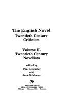 Cover of: English Novel: Twentieth Century Criticism (English Novel, Twentieth Century Criticism)