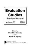 Cover of: Evaluation Studies Review Annual: Volume 11 (Evaluation Studies Review Yearbook)