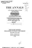 Cover of: Pacific Region: Challenges to Policy and Theory (Annals of the American Academy of Political and Social Science)