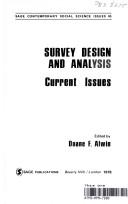 Cover of: Survey Design and Analysis: Current Issues (No Series Description Provided)