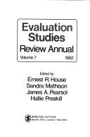 Cover of: Evaluation Studies Review Annual: Volume 7 (Evaluation Studies Review Yearbook)