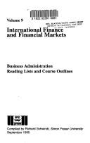 Cover of: International Finance and Financial Markets (Business Administration Reading Lists and Course Outlines)