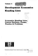 Cover of: Development Economics Reading Lists (Development Economics Reading Lists) by Edward Tower