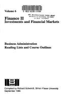 Cover of: Finance II: Investments and Financial Markets (Business Administration Reading Lists and Course Outlines)