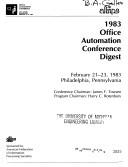 Cover of: 1983 Office Automation Conference Digest by Office Automation Conference, Office Automation Conference