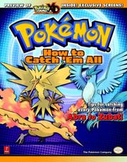 Cover of: Pokemon: How To Catch 'Em All (Prima Official Game Guide)