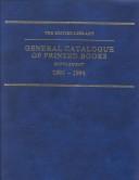 Cover of: The British Library General Catalogue of Printed Books: Supplement 1993-1994 : Microfiche (The British Library General Catalogue of Printed Books)