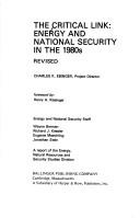 Cover of: The Critical Link: Energy and National Security in the 1980s
