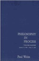 Cover of: Philosophy in Process by Paul Weiss