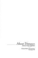 Cover of: About Distance (Carnegie-Mellon Poetry)