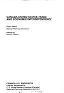 Cover of: Canada-United States trade and economic interdependence