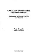 Cover of: Canadian Universities 1980 and Beyond--Enrollment, Structural Change and Finance (Association of Universities and Colleges of Canada. Auc)