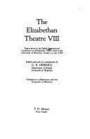 Elizabethan Theatre VIII (Elizabethan Theatre) by International Conference of Elizabethan Theatre