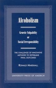 Alcoholism by Ronald Marshall