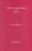 Cover of: Choix D'Inscriptions De Delos by F. Durrbach