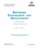 Cover of: Software Engineering and Applications: Proceedings of the Iasted International Conference November 6-9, 2000 Las Vegas, Nevada, USA (Series on Computer Science & Applications)