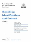 Cover of: Modelling, Identification, and Control: Innsbruck, Austria, February 19-22, 2001 (Series on Modelling, Identification & Control)