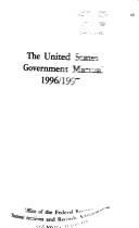 Cover of: United States Government Manual 1996-97 (United States Government Manual)