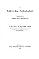 Cover of: Satsuma Rebellion by Augustus H. Mounsey