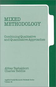 Cover of: Mixed methodology: combining qualitative and quantitative approaches