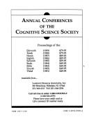 Cover of: Program of the Twelfth Annual Conference of the Cognitive Science Society: 25-28 July 1990, Cambridge, Massachusetts.