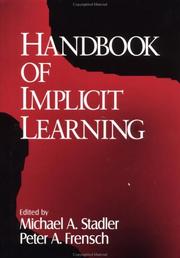 Cover of: Handbook of implicit learning by edited by Michael A. Stadler, Peter A. Frensch.