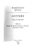 Cover of: Letters by Washington Irving