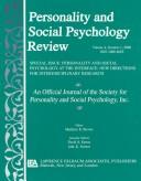 Cover of: Personality and Social Psychology at the Interface: New Directions for Interdisciplinary Research: A Special Issue of personality and Social Psychology ... of Personality and Social Psychology)