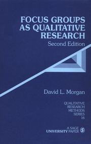 Cover of: Focus groups as qualitative research / David L. Morgan.