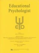 Cover of: The Role of Social Context in Educational Psychology: Substantive and Methodological Issues. A Special Issue of educational Psychologist (Educational Psychologist)