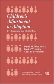 Cover of: Children's adjustment to adoption by David Brodzinsky
