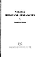 Cover of: Virginia Historical Genealogies