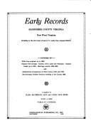 Cover of: Early Records, Hampshire County, Virginia by Clara McCormick Sage