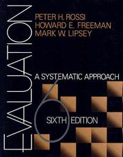Cover of: Evaluation by Rossi, Peter Henry