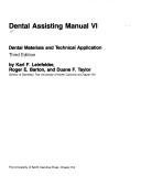 Cover of: Dental materials and technical application by Karl F. Leinfelder