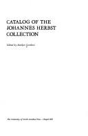 Cover of: Catalogue of the Johannes Herbst Collection by Marilyn Gombosi