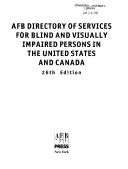 Directory Of Services For The Blind And Visually Impaired In The United States (Directory of Services for the Blind & Visually Impaired) by AFB