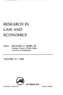 Cover of: Research in Law and Economics: A Research Annual : 1988 (Research in Law and Economics)