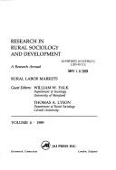 Cover of: Research in Rural Sociology and Development by William W. Falk